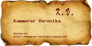 Kammerer Veronika névjegykártya